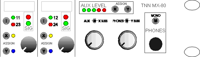 Aux Mixer Front Detail